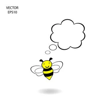 Bee icon Illustrazione stock