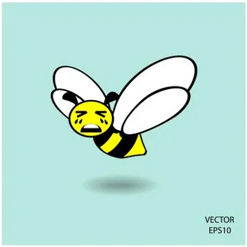 Bee icon Illustrazione stock