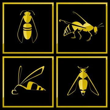 Bee icon Stock Illustration