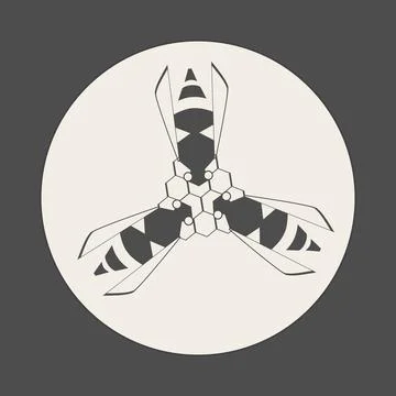 Bee icon Illustrazione stock