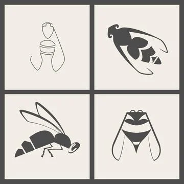 Bee icon Stock Illustration