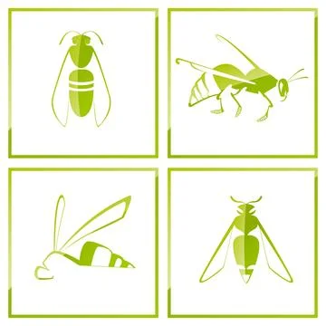 Bee icon Illustrazione stock