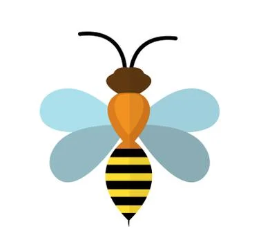 Bee icon.  isolated on white background. Vector illustration Stock Illustration