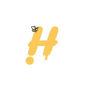 Bee icon isolated on white background. Honey flying bee, Concept for organic Stock Illustration
