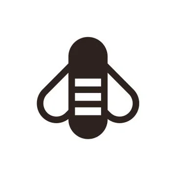 Bee icon isolated on white background Illustrazione stock