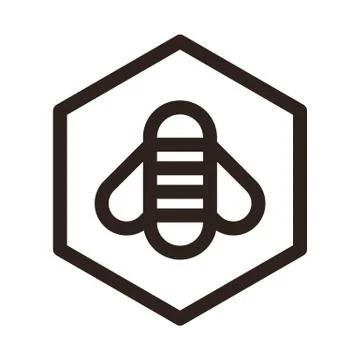 Bee icon isolated on white background Stock Illustration