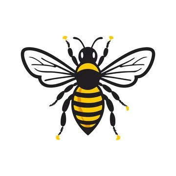 Bee icon isolated on white background. Vector illustration. Stock Illustration