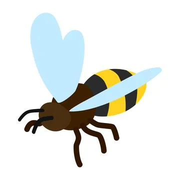 Bee icon, isometric 3d style Ilustração Stock