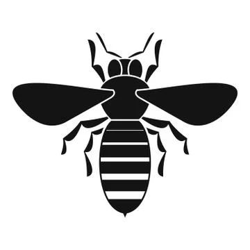 Bee icon, simple style Stock Illustration