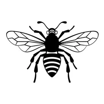 Bee Icon Vector Stock Illustration