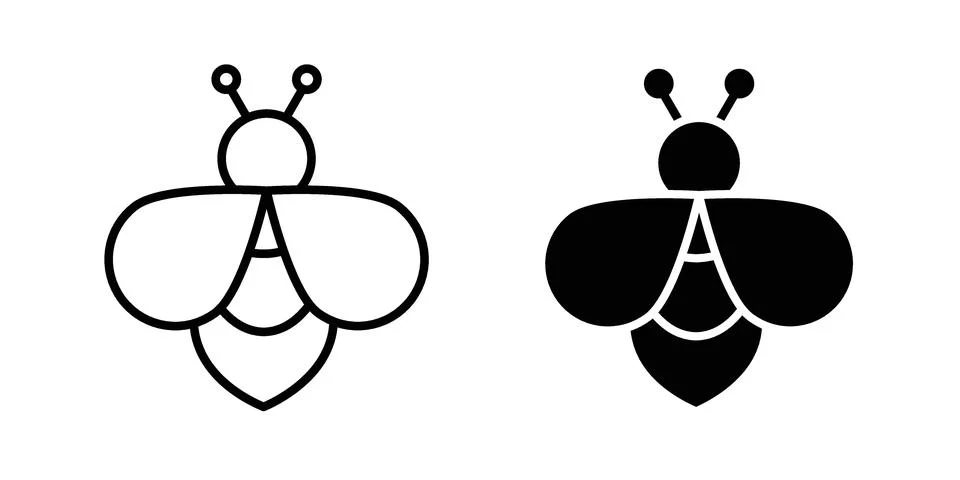 Bee icon for web projects Stock Illustration