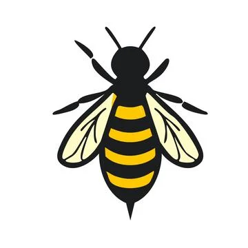 Bee icon on white background for graphic and web design. Simple vector sign.. Stock-Illustration