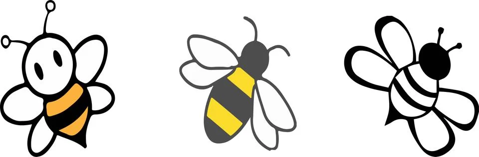 Bee icon on white background Stock Illustration