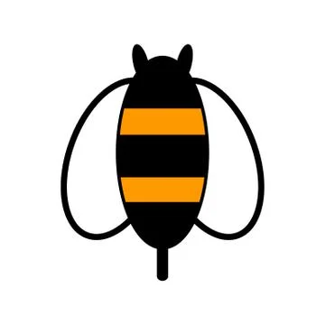 Bee icon on white. Stock-Illustration