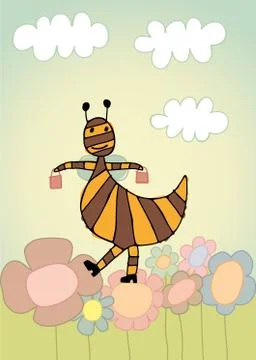 The bee Stock Illustration