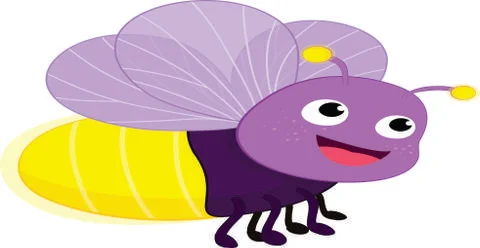 Bee insect creature icon colorful lovely stylized cartoon Stock Illustration
