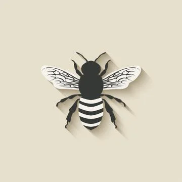 Bee insect icons Stock Illustration