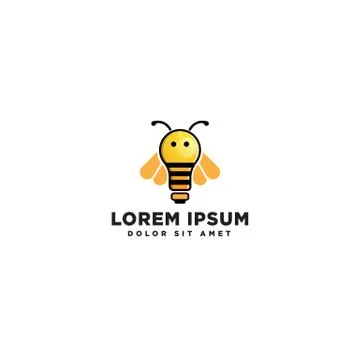 Bee insect logo template vector illustration icon element Stock Illustration
