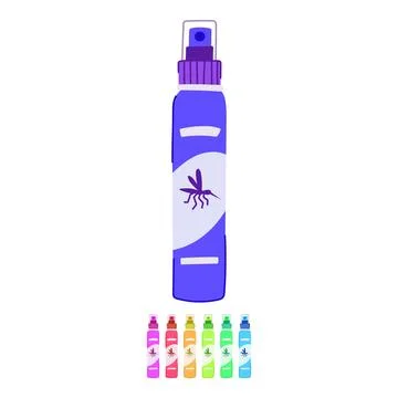 Bee insect repellent vector cartoon graphic Stock Illustration