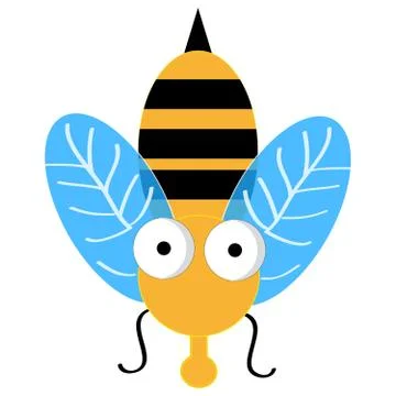 Bee isolated on white background. Vector illustration. Stock Illustration