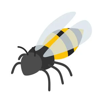 Bee isometric 3d icon Ilustração Stock