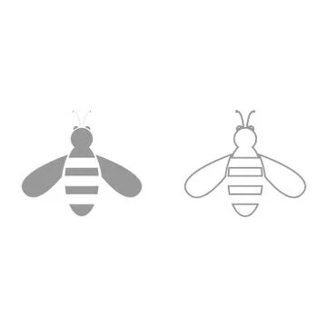 Bee it is black icon . Stock Illustration