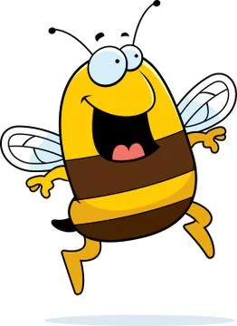 Bee Jumping Stock Illustration