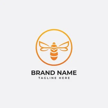 Bee logo, Bee Tech logo and icon Stock Illustration