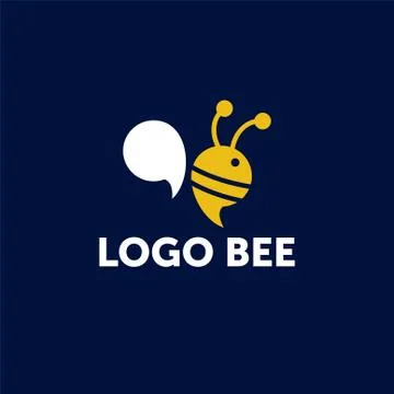 Bee Logo Design Concept. Abstract Creative Bee Icon.Honey Producer Logo. Stock Illustration