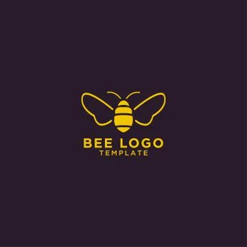 Bee logo design template Stock Illustration