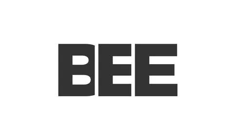 BEE logo design template with strong and modern bold text. Initial based ve.. Ilustração Stock