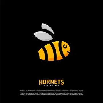 Bee logo design vector. Hornets logo template. Icon symbol Stockillustratie