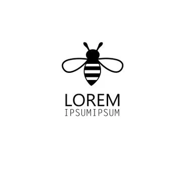 Bee logo graphics Stock Illustration