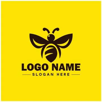 Bee logo honey Bee modern minimalist business logo icon editable vector Illustrazione stock
