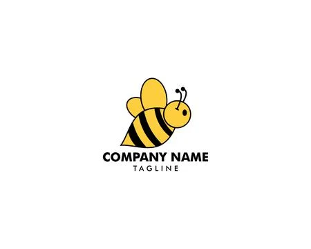 Bee logo icon vector template Stock Illustration