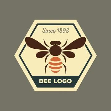 Bee logo Stock Illustration