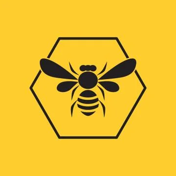 Bee logo Stock Illustration