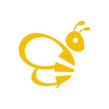 Bee logo. Stock Illustration