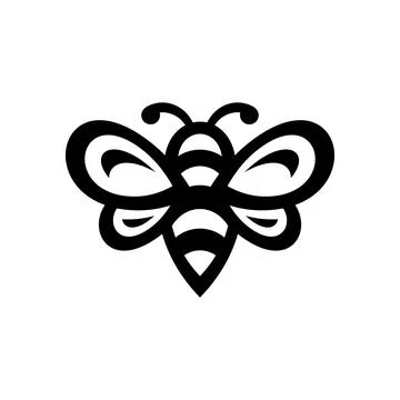 Bee logo 스톡 일러스트