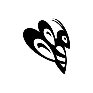 Bee logo 스톡 일러스트