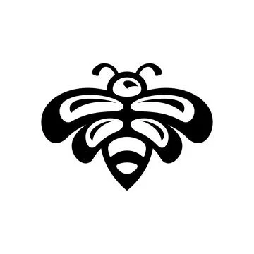 Bee logo 스톡 일러스트