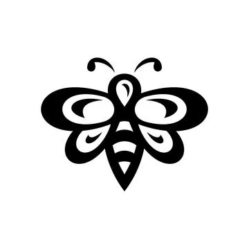 Bee logo 스톡 일러스트