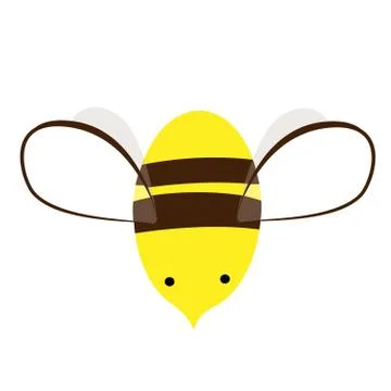 Bee logo or icon vector design. Doodle hand drawn bee. Cute print Stock Illustration