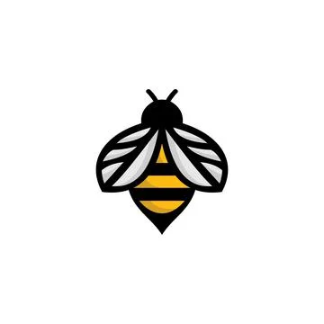 Bee logo vector animal design Stock Illustration