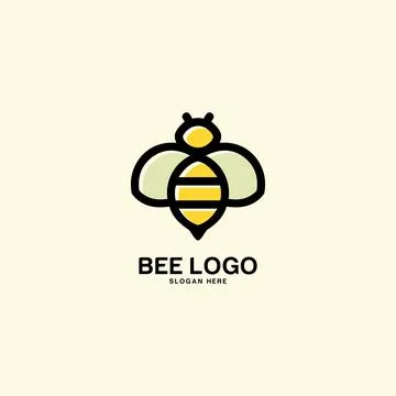 Bee logo vector animal design Stock Illustration