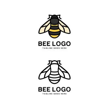 Bee logo vector animal design Stock Illustration