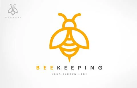 Bee logo vector. Beekeeping design. Insect illustration. Stock Illustration