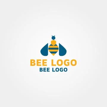 Bee Logo vector design template idea and inspiration Illustrazione stock