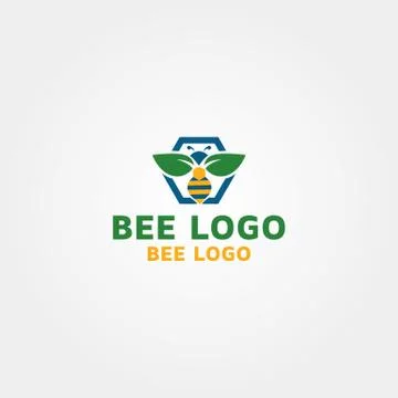Bee Logo vector design template Stock Illustration
