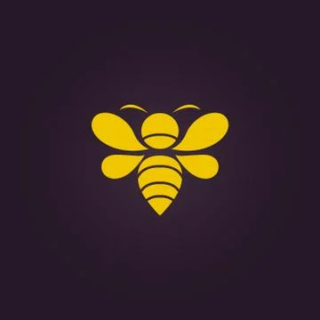 Bee logo vector Stock Illustration